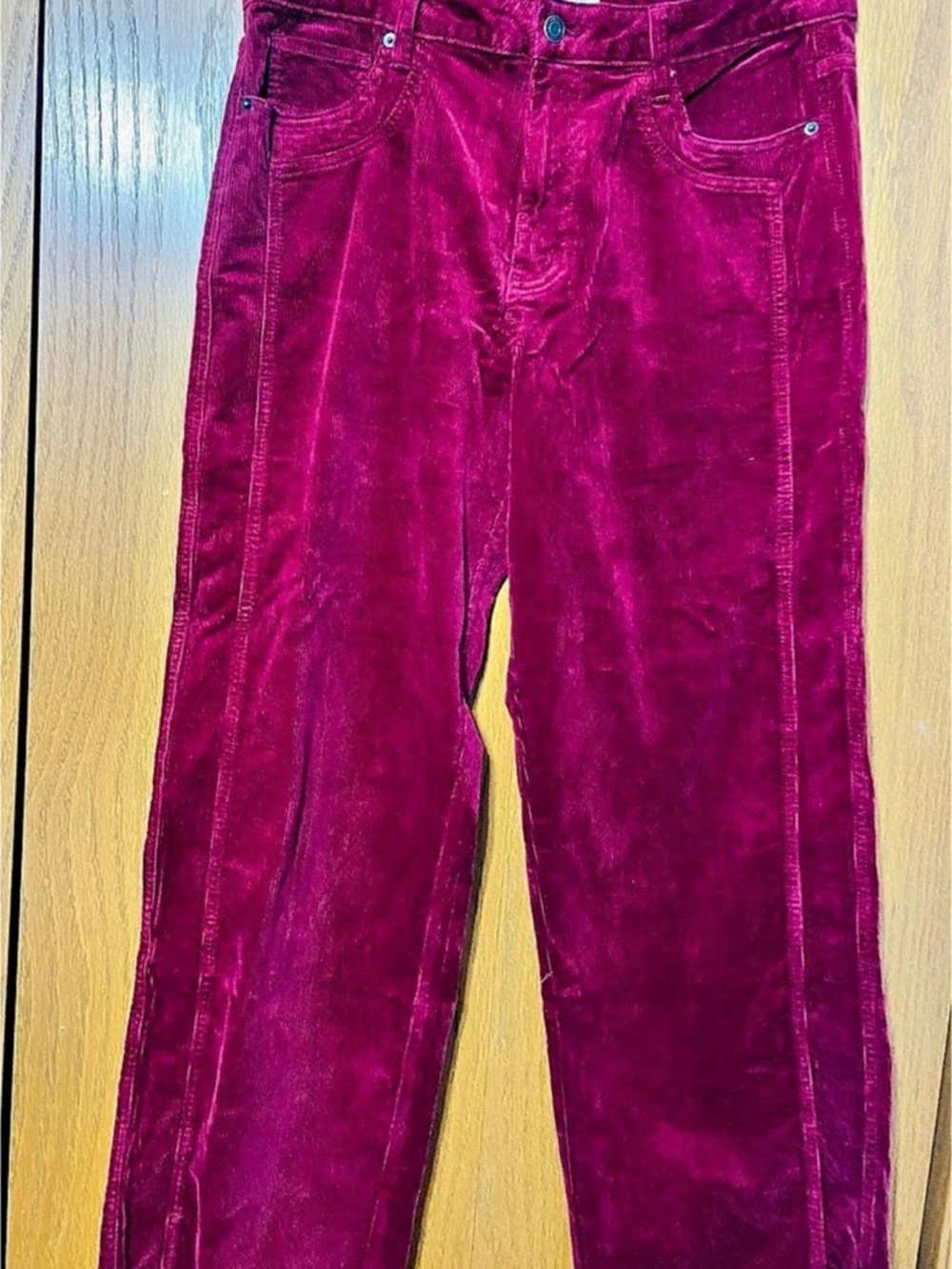 Time and Tru Corduroy Straight Leg Jeans in Pink Waist 14 Like New